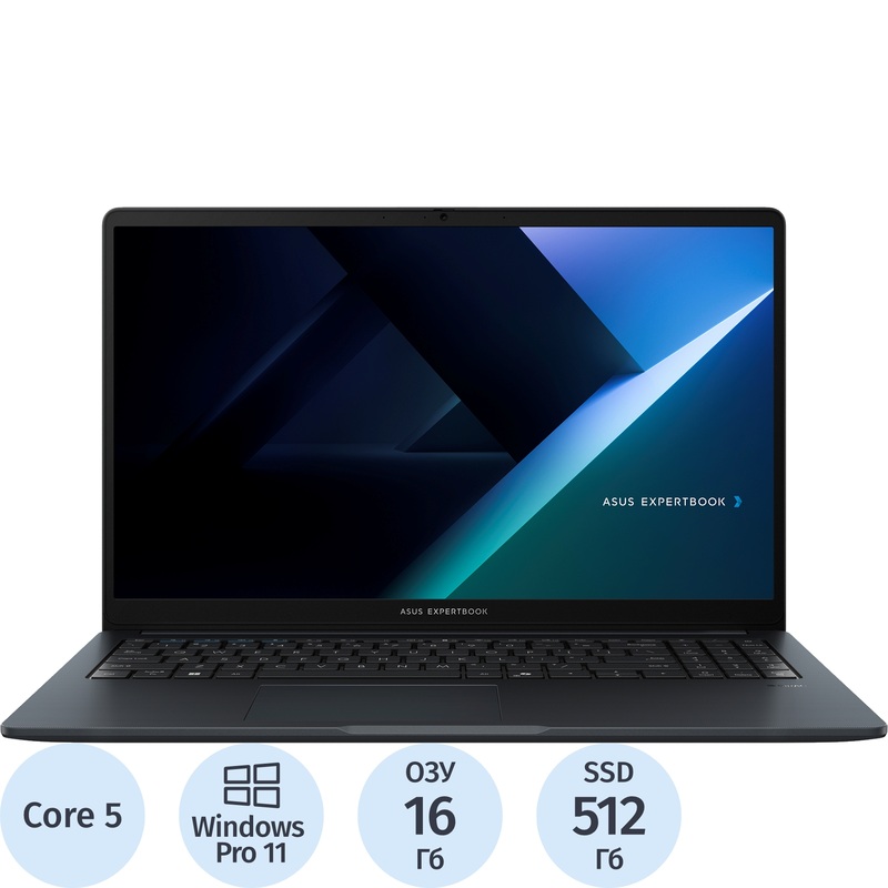 Изображение товара Ноутбук Asus ExpertBook Entry B1503CVA-S70424X 15.6" серый Intel Core 5 120U/16 ГБ/SSD 512 ГБ (90NX0801-M00ET0)