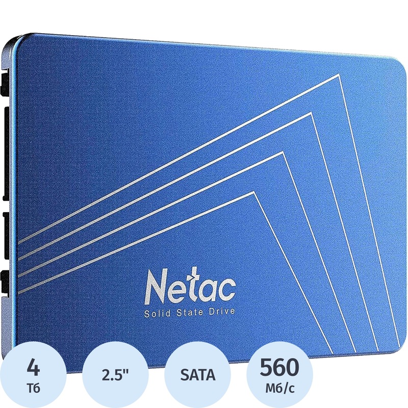 Изображение товара SSD накопитель Netac SSD N600S 4 ТБ SATA 3D TLC высокая скорость хранения данных