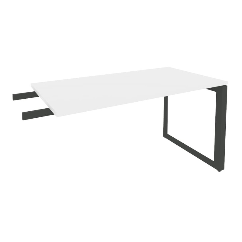 Изображение товара Брифинг-приставка к столам Onix-O O.MO-BR-13 белый бриллиант антрацит 1380x720x750 мм