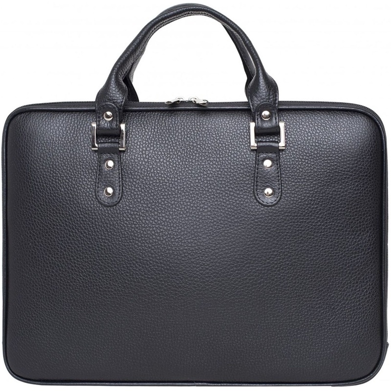 Изображение товара Сумка-папка деловая Franchesco Mariscotti чёрная натуральная кожа