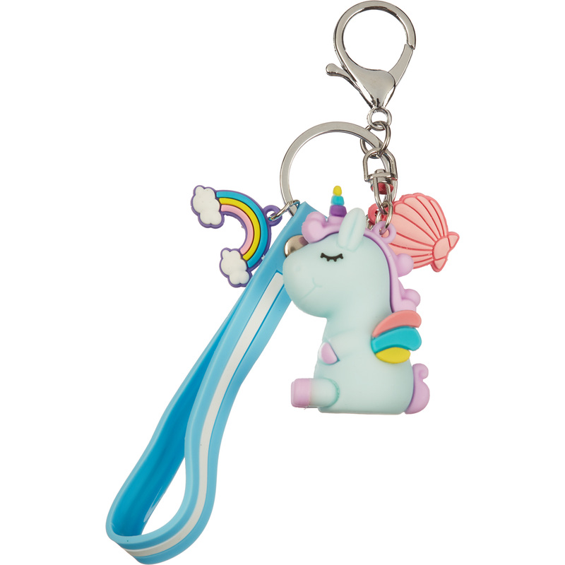 Изображение товара Брелок Единорог голубой - милый и волшебный аксессуар для ключей и сумки