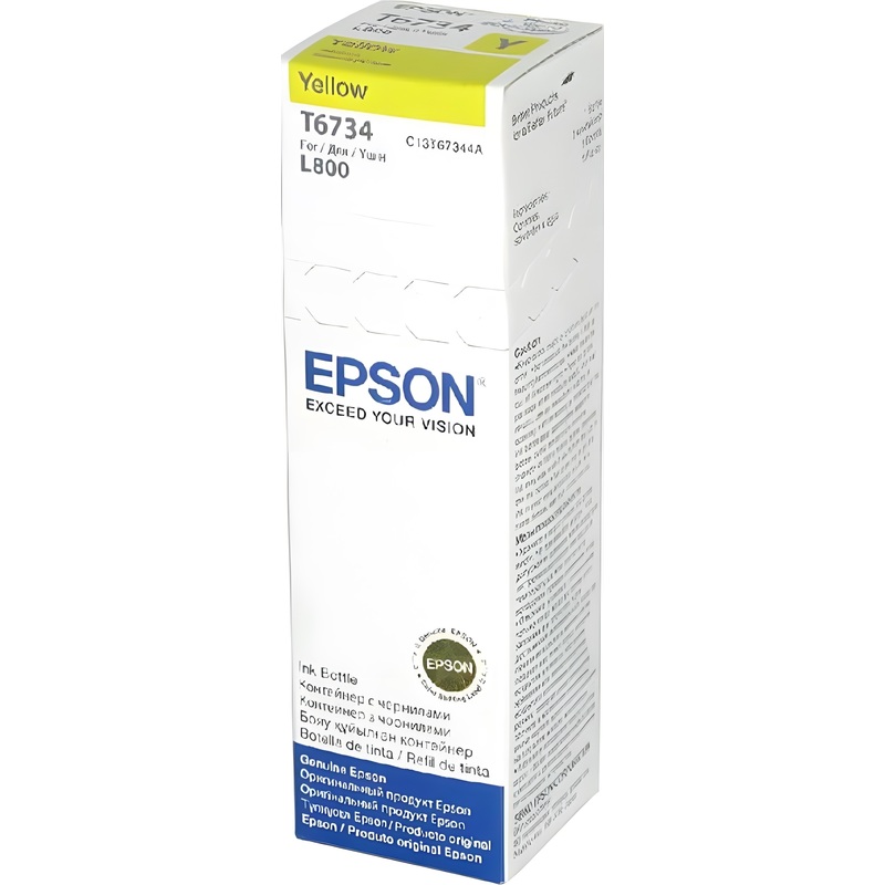 Изображение товара Оригинальные желтые чернила Epson T6734 для моделей принтеров Epson