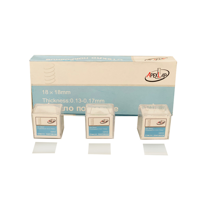 Изображение товара Стекло покровное 18х18 мм 1000 штук для микропрепаратов