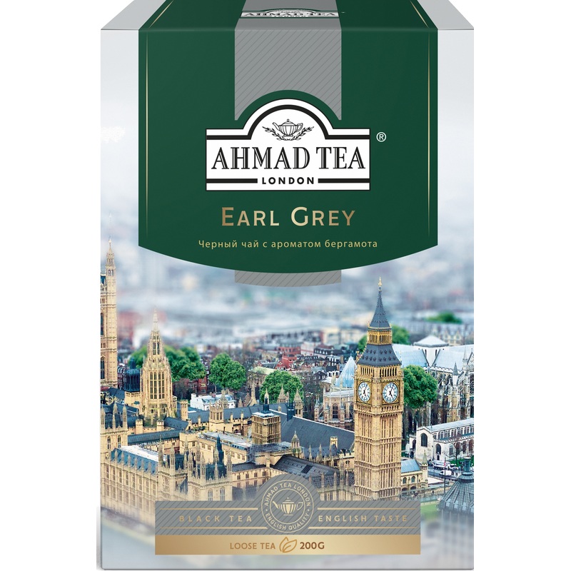 Изображение товара Черный чай Ahmad Tea Earl Grey 200 г с бергамотом — классический сорт