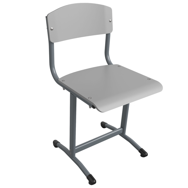 Изображение товара Стул ученический Универсал серый, фанера, рост 6