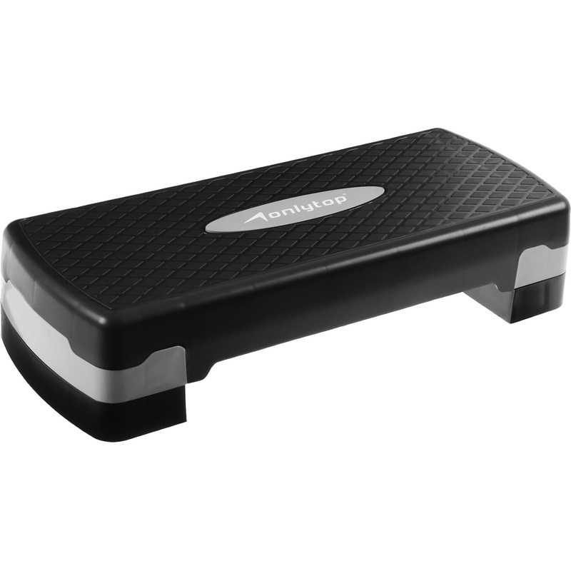 Изображение товара Степ-платформа Onlytop 68x28x15 см двухуровневая для фитнеса и кроссфита