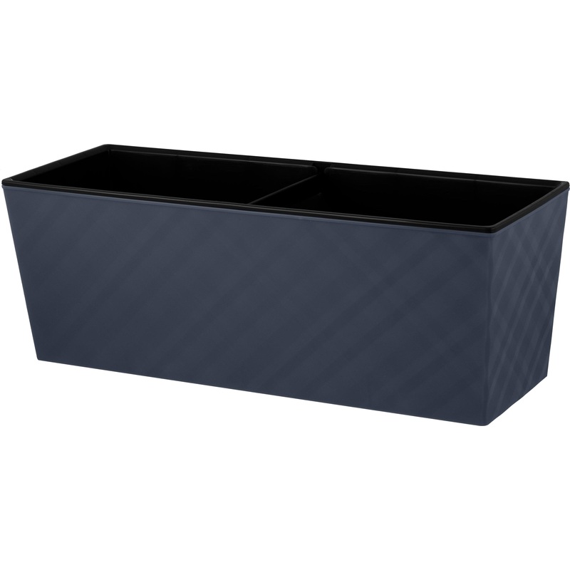 Изображение товара Ящик балконный InGreen Manhattan Cube вулканический серый 40x15x14 см