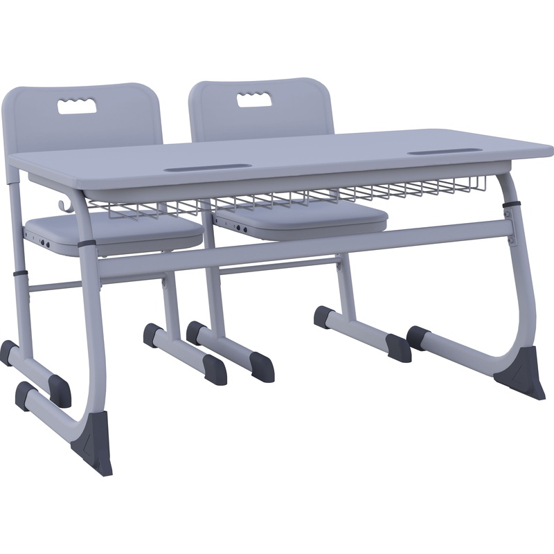 Изображение товара Детский комплект мебели Smarty парта со стулом регулируемый рост 3-5 лет серый