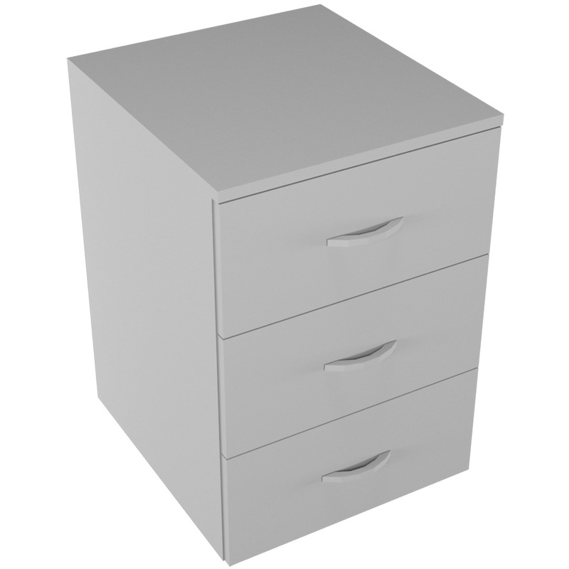 Изображение товара Тумба лабораторная НВ-400 ТЯ подкатная (серый, 420х460х650 мм, 3 ящика)