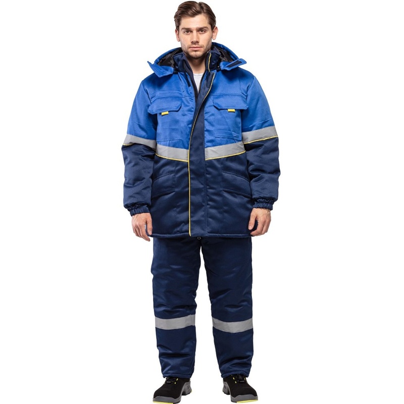 Изображение товара Куртка рабочая зимняя мужская з43-КУ васильковая/синяя
