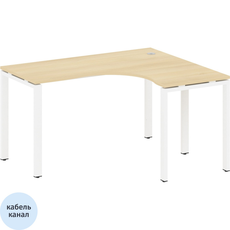 Изображение товара Эргономичный офисный стол Metal System Style БП.СА-3 Пр правый 1400х1200 мм Россия