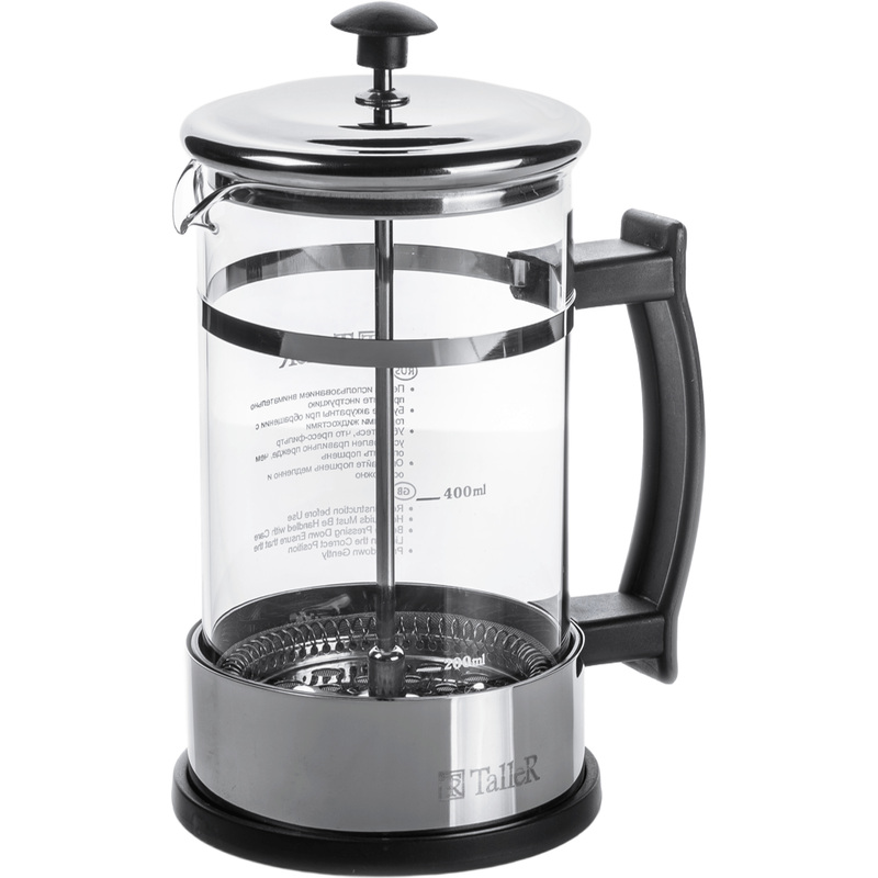 Изображение товара Френч-пресс TalleR 600 мл TR-32300 из нержавеющей стали и стекла