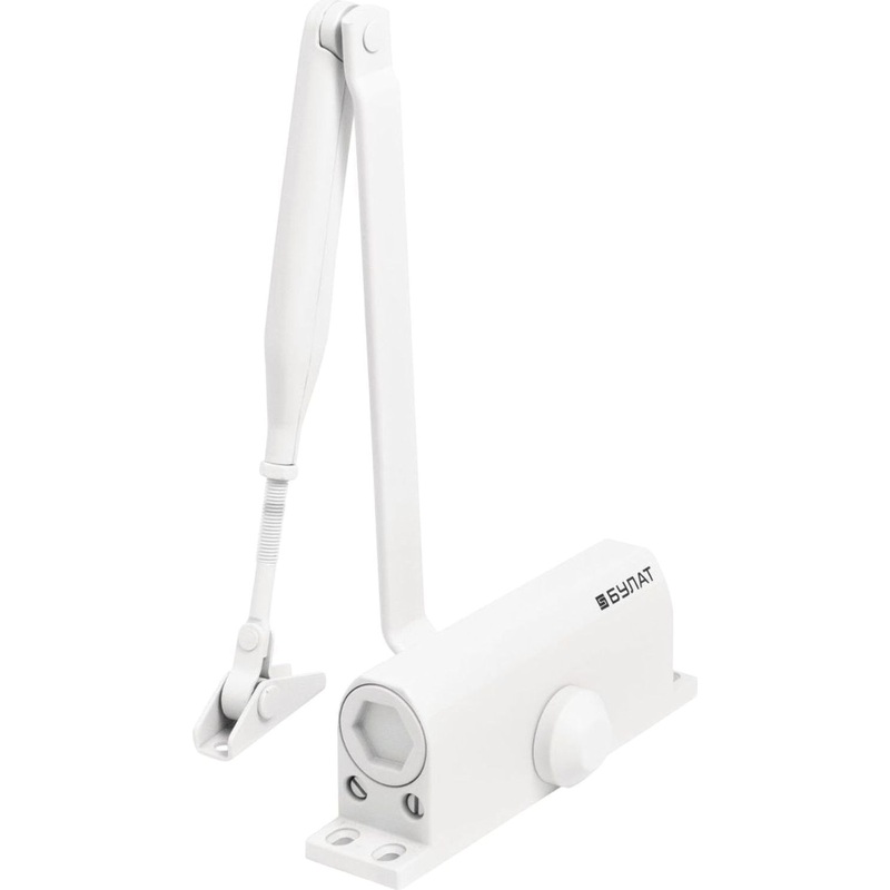 Изображение товара Доводчик дверной Булат ULTIMATE ДД-100 A-W до 120 кг белый