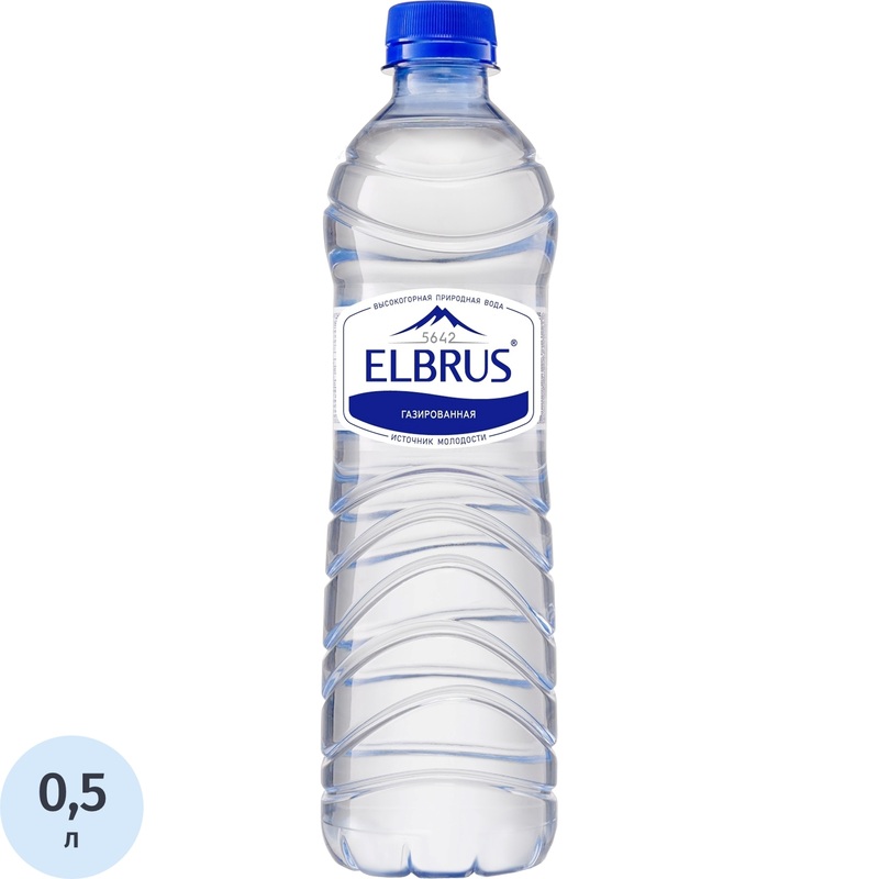 Изображение товара Вода минеральная Эльбрус столовая газированная 0.5 л