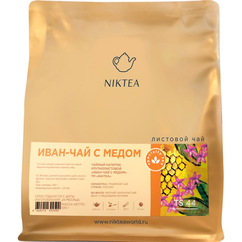 Изображение товара Чай листовой травяной Niktea Иван-чай 100 г (мёд)