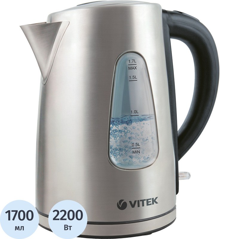 Изображение товара Чайник электрический Vitek VT-7007 серебристый