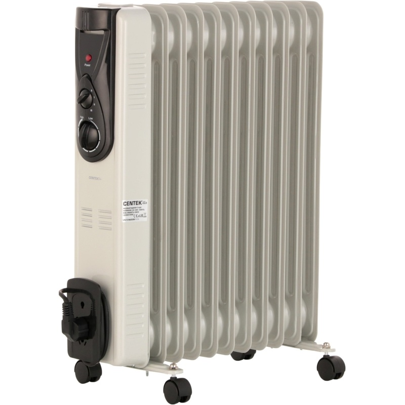 Изображение товара Масляный радиатор Centek CT-6202 белый мощность 2500 Вт площадь 25 м2