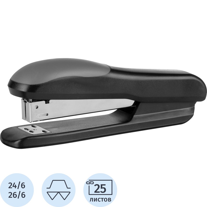 Изображение товара Степлер Attache Photon до 25 листов черный (скобы № 24/6, 26/6)