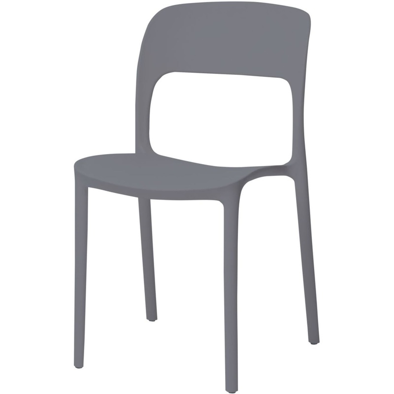 Изображение товара Обеденный стул Eclipse серый из пластика, эргономичный и штабелируемый