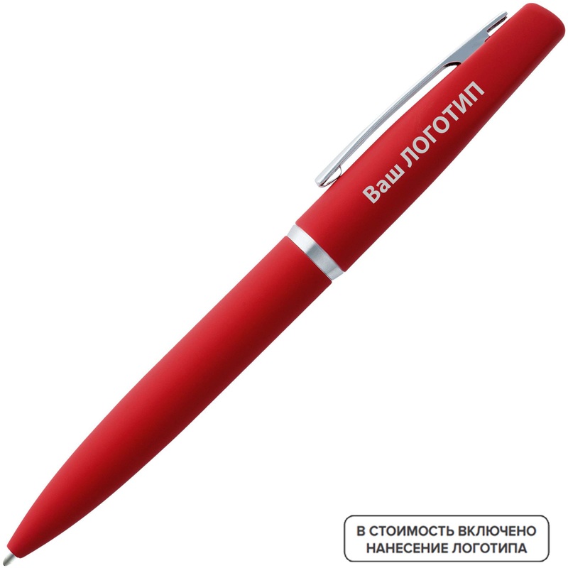Изображение товара Ручка шариковая автоматическая Bolt SoftTouch 0.7 мм красный корпус
