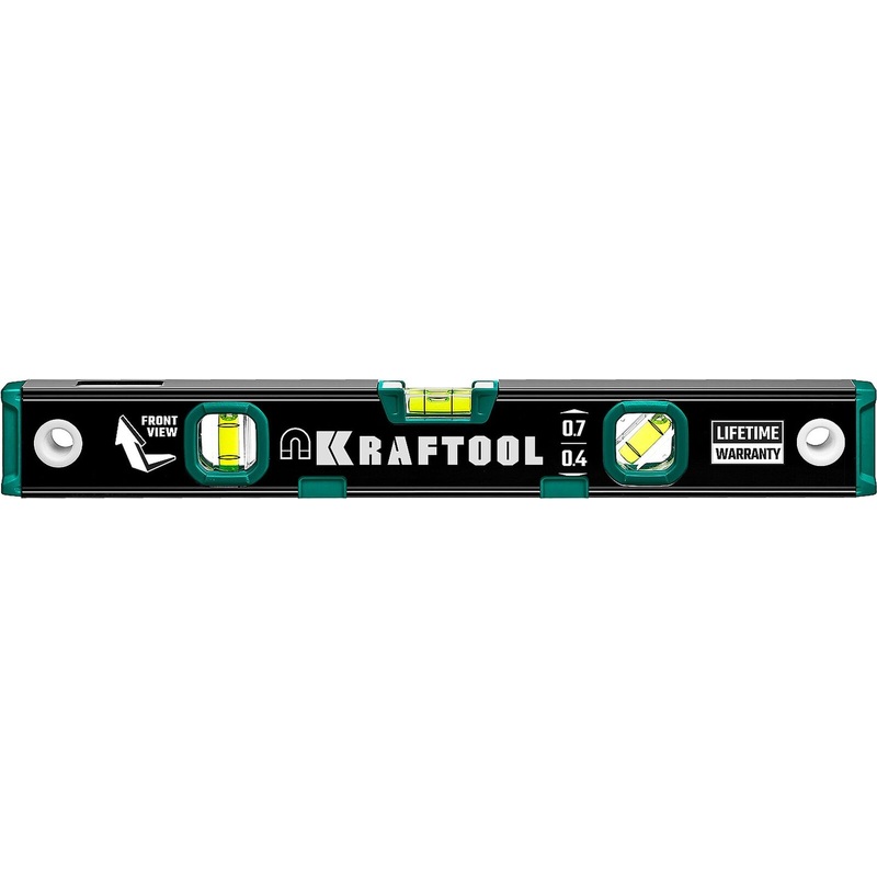 Изображение товара Уровень пузырьковый Kraftool 3 глазка 400 мм магнитный фрезерованный (34785-40)