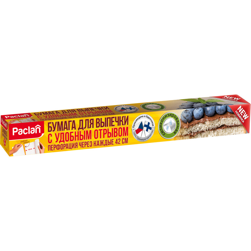 Изображение товара Бумага для выпечки Paclan 36х42 см 16 листов силиконизированная