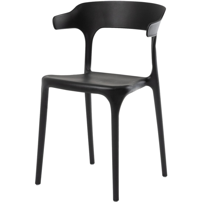 Изображение товара Обеденный стул Enova чёрный пластиковый стильный комфортный