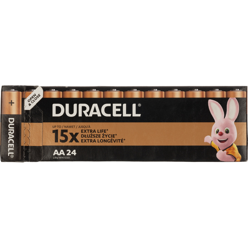Изображение товара Батарейка AA пальчиковая Duracell 24 штуки в упаковке