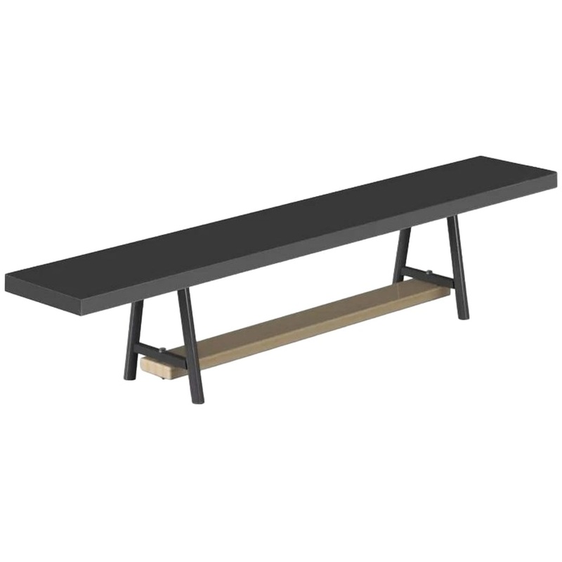 Изображение товара Гимнастическая скамья Spektr Sport мягкая 200 см черная