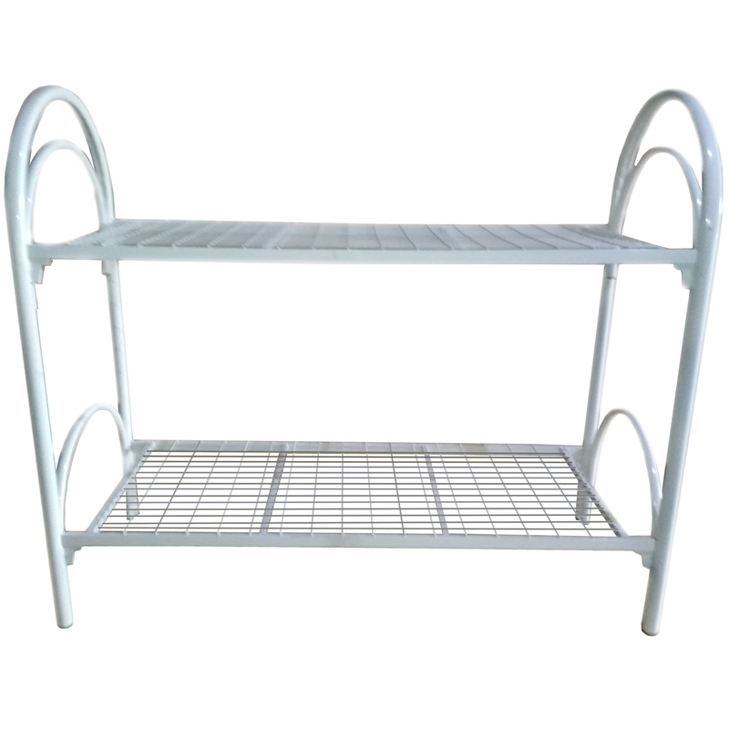 Изображение товара Кровать двухъярусная КС2 металлическая белого цвета 2000х830х1700 мм