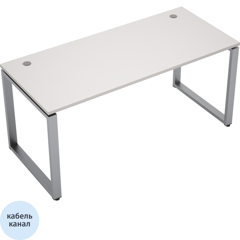Изображение товара Стол прямой Avance 6М-О.687 белый/алюминий матовый 1000x800x750 мм