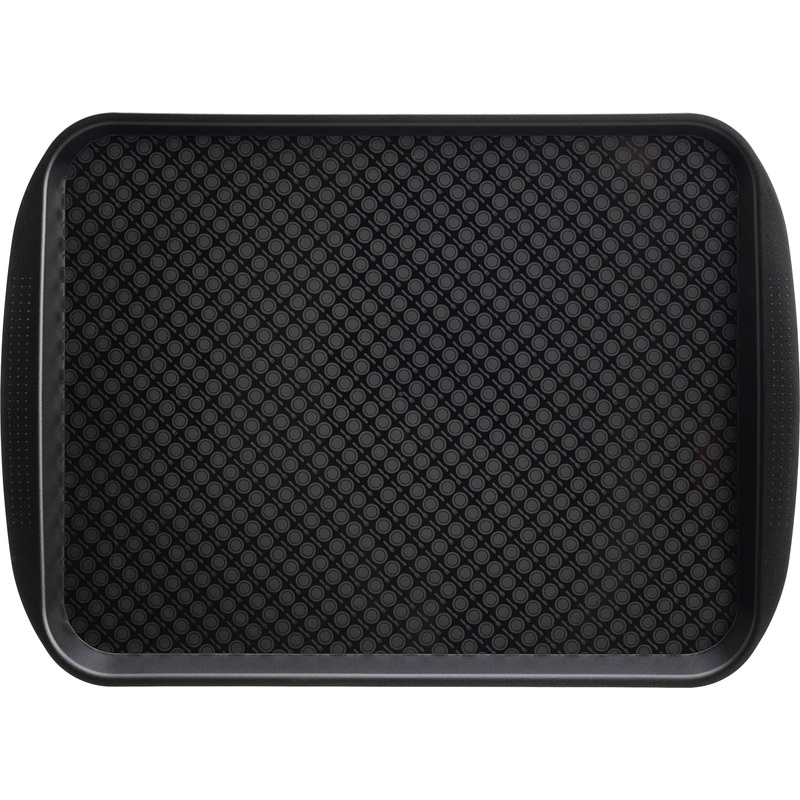 Изображение товара Полипропиленовый поднос Restola 49.3х35 см черный для общественного питания