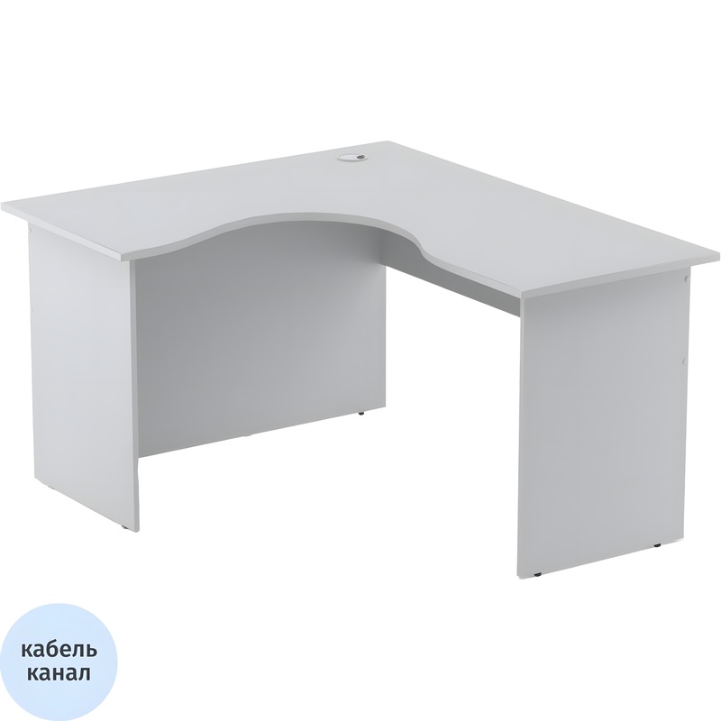 Изображение товара Угловой левый офисный стол Easy to lead Easy One LT 22/16 серый 1400х1200х740 мм