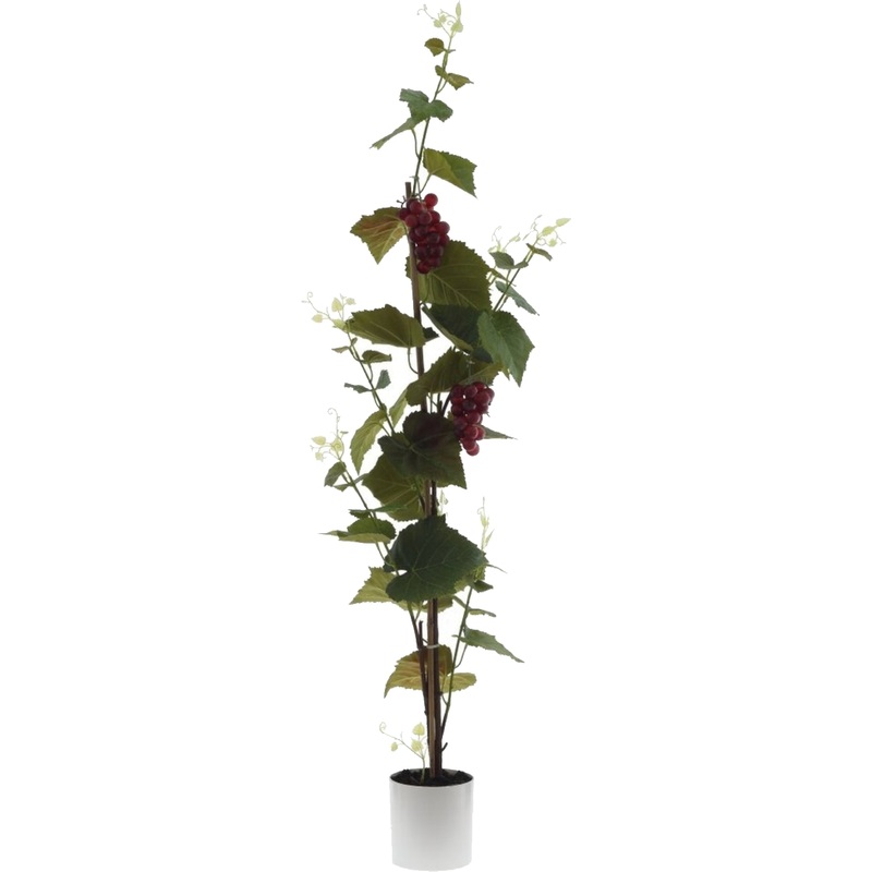 Изображение товара Искусственное дерево Виноград 123 см с белым горшком для интерьера