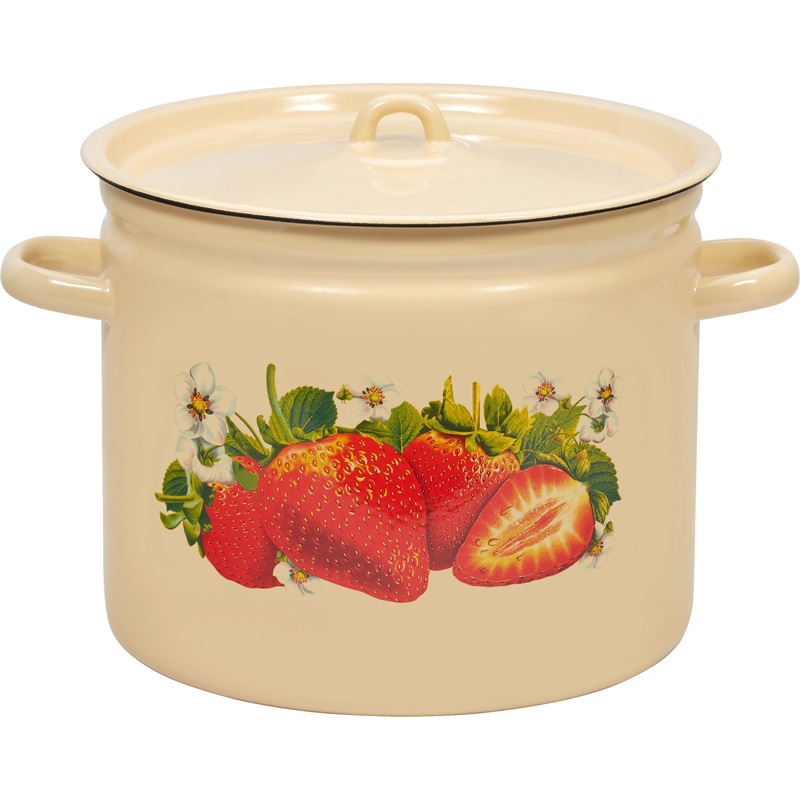 Изображение товара Кастрюля Лысьвенские эмали 9 л эмалированная сталь с крышкой