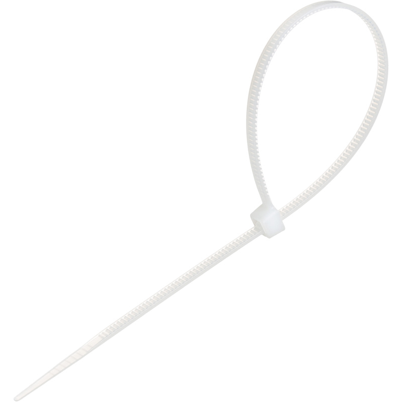 Изображение товара Стяжка (хомут) BigTech 200x3.6 мм белая 100 штук в упаковке (BT-CT-200-36-W)