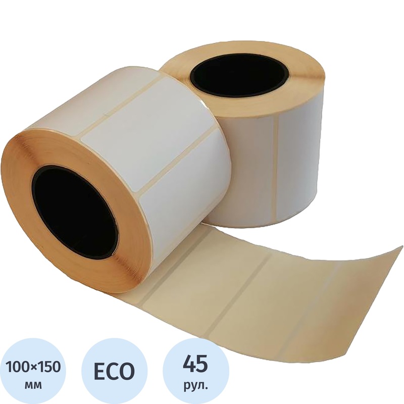 Изображение товара Термоэтикетки 58х30 мм ЭКО 40 мм диаметр втулки 45 рулонов по 900 шт