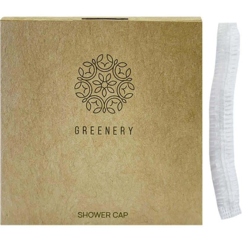 Изображение товара Шапочка для душа Greenery картон 250 штук в упаковке бесцветная для ванной