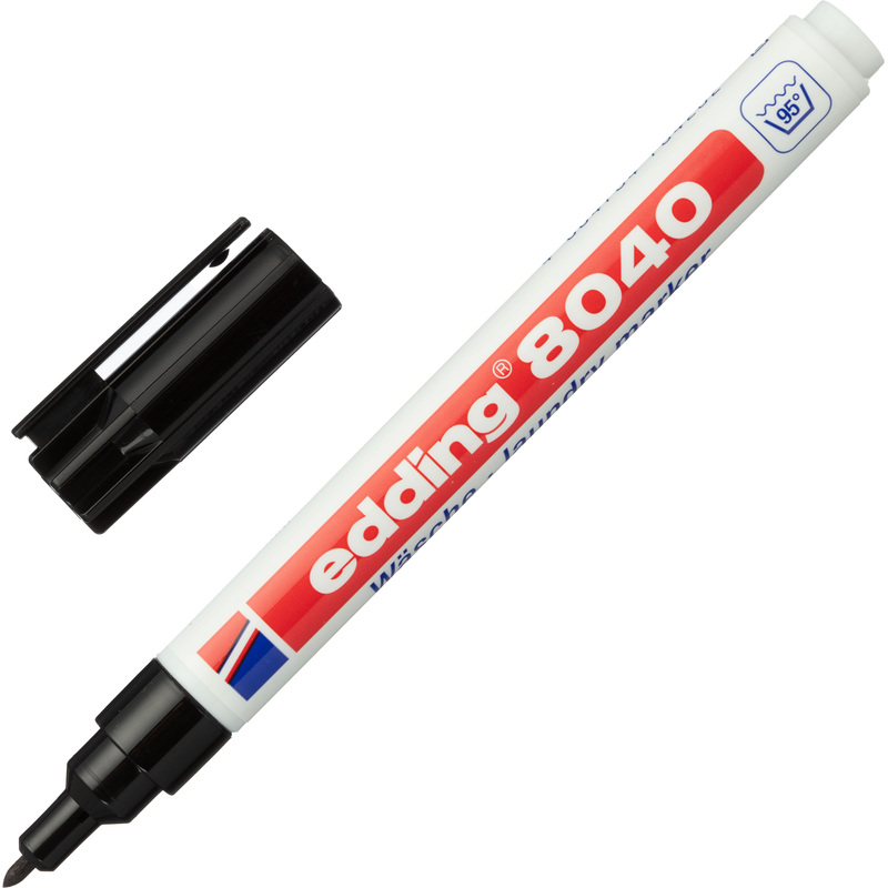 Изображение товара Маркер промышленный Edding E-8040/1 водная основа для маркировки одежды черный 1 мм