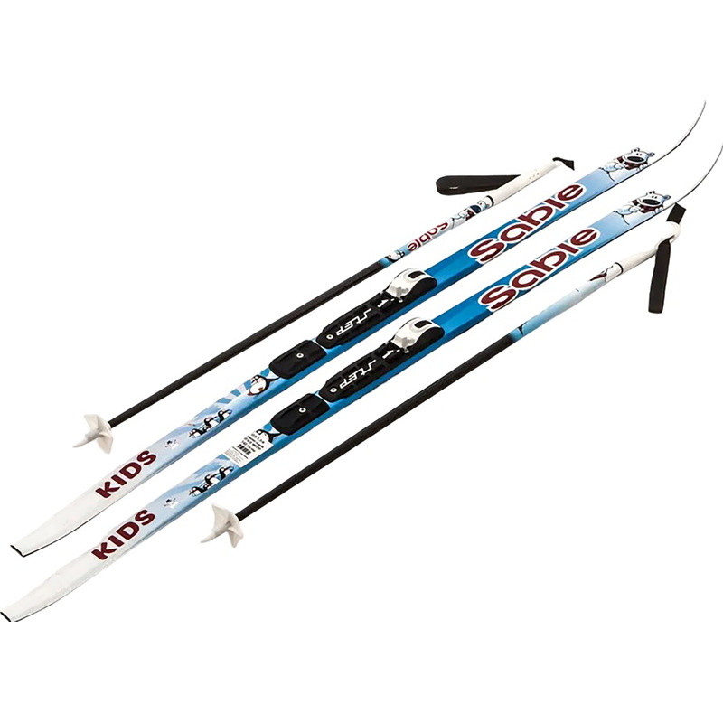 Изображение товара Детский лыжный комплект STC Wax Kid Blue 140 см голубой беговые лыжи палки крепление