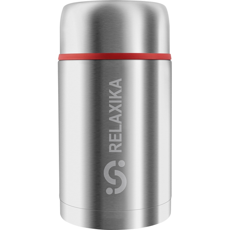Изображение товара Термос для еды с широким горлом Relaxika 301 (с кружкой) 1000 мл стальной (R301.1000.1P)