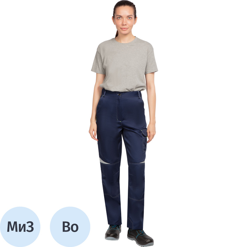 Изображение товара Женские рабочие летние брюки Грегаль (л23) с светоотражающими элементами и усиленными коленями