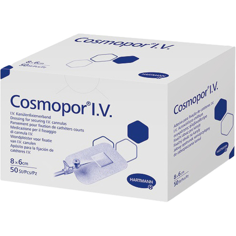 Изображение товара Пластырь-повязка для фиксации катетеров Cosmopor 8x6 см 50 штук