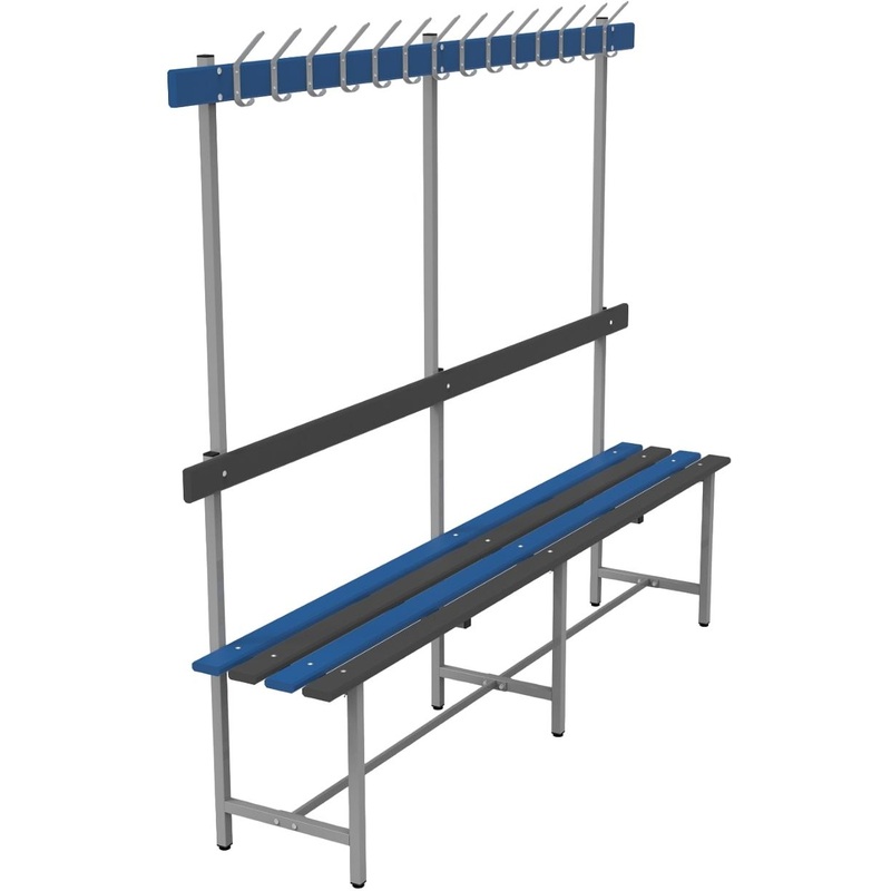 Изображение товара Скамья Титан Мета СВТ-6П регулируемые опоры (синий/серый, 2000х370х1775 мм)