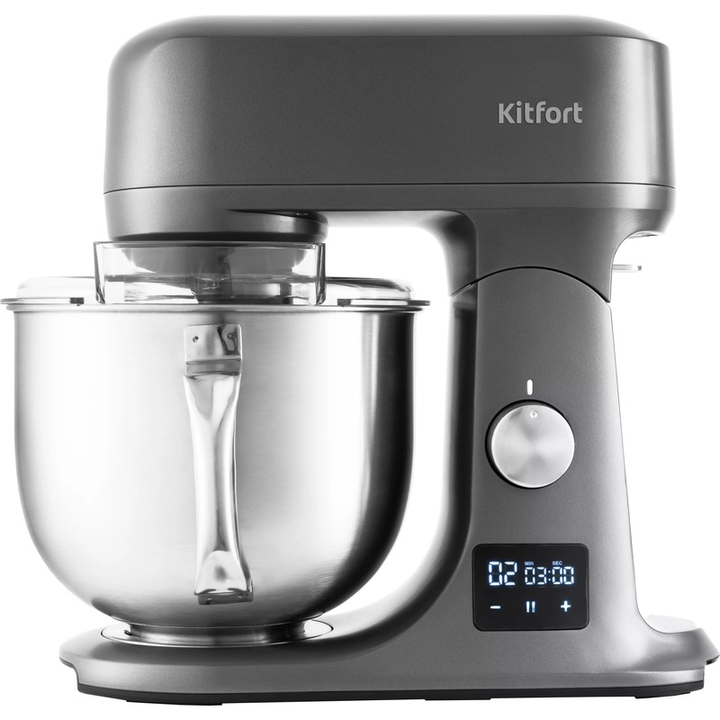 Изображение товара Миксер Kitfort КТ-1328 серый планетарный 8 скоростей мощность 1200 Вт