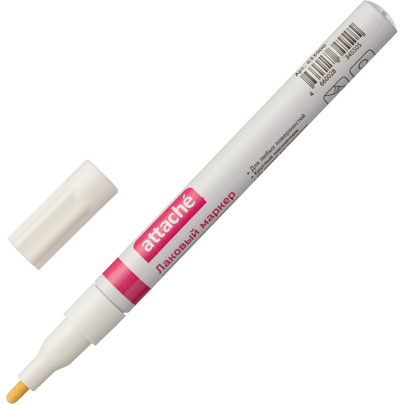 Изображение товара Маркер промышленный лаковый Attache белый 1-2 мм