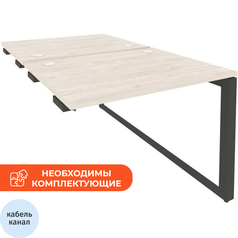 Изображение товара Рабочая станция на 2 рабочих места ONIX-О O.MO-D.SPR-1.8 (денвер светлый/антрацит, 980х1635х750 мм)