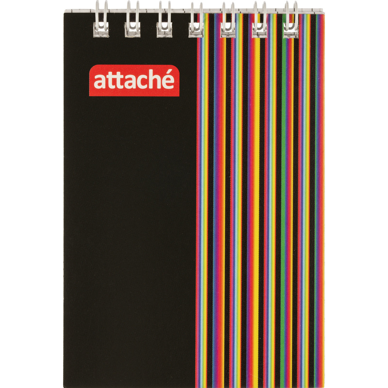 Изображение товара Блокнот Attache А7 40 листов разноцветный в клетку на спирали (70х105 мм)