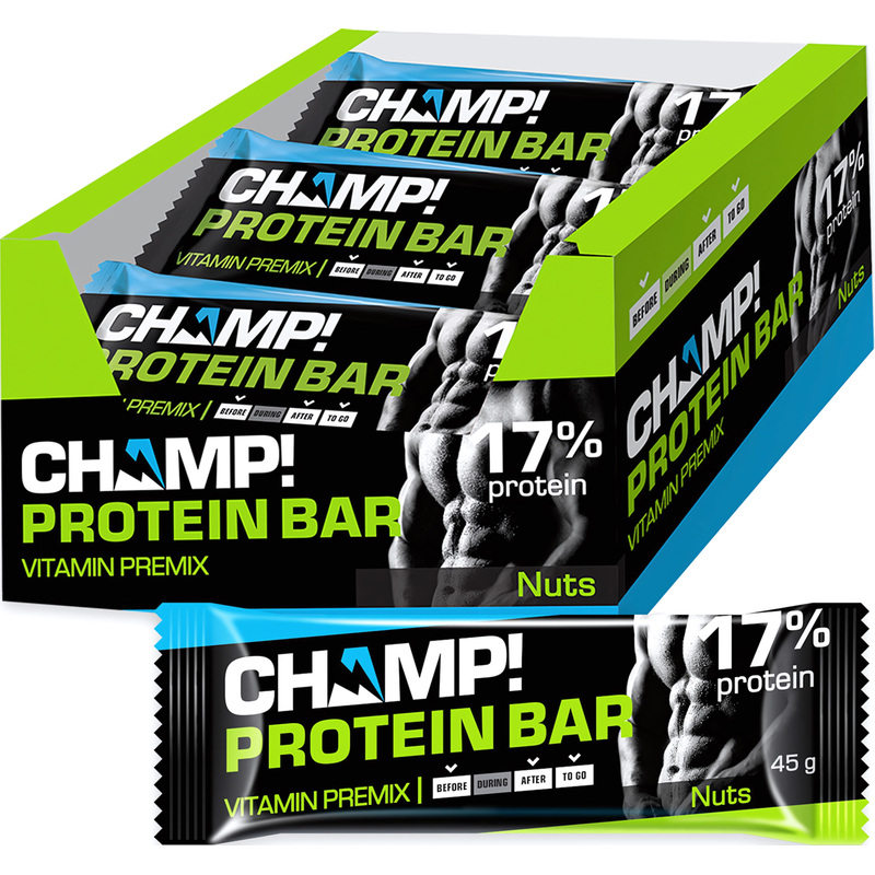 Изображение товара Батончик Champ! ореховый протеиновый - 18 штук в упаковке
