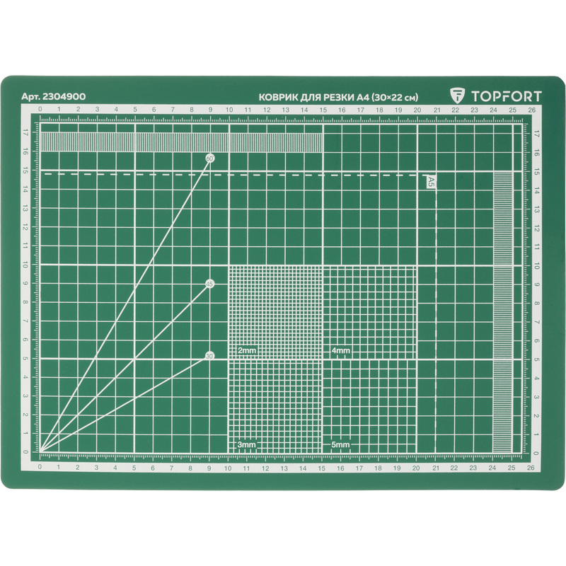 Изображение товара Коврик для резки TOPFORT А4 300x220x3 мм